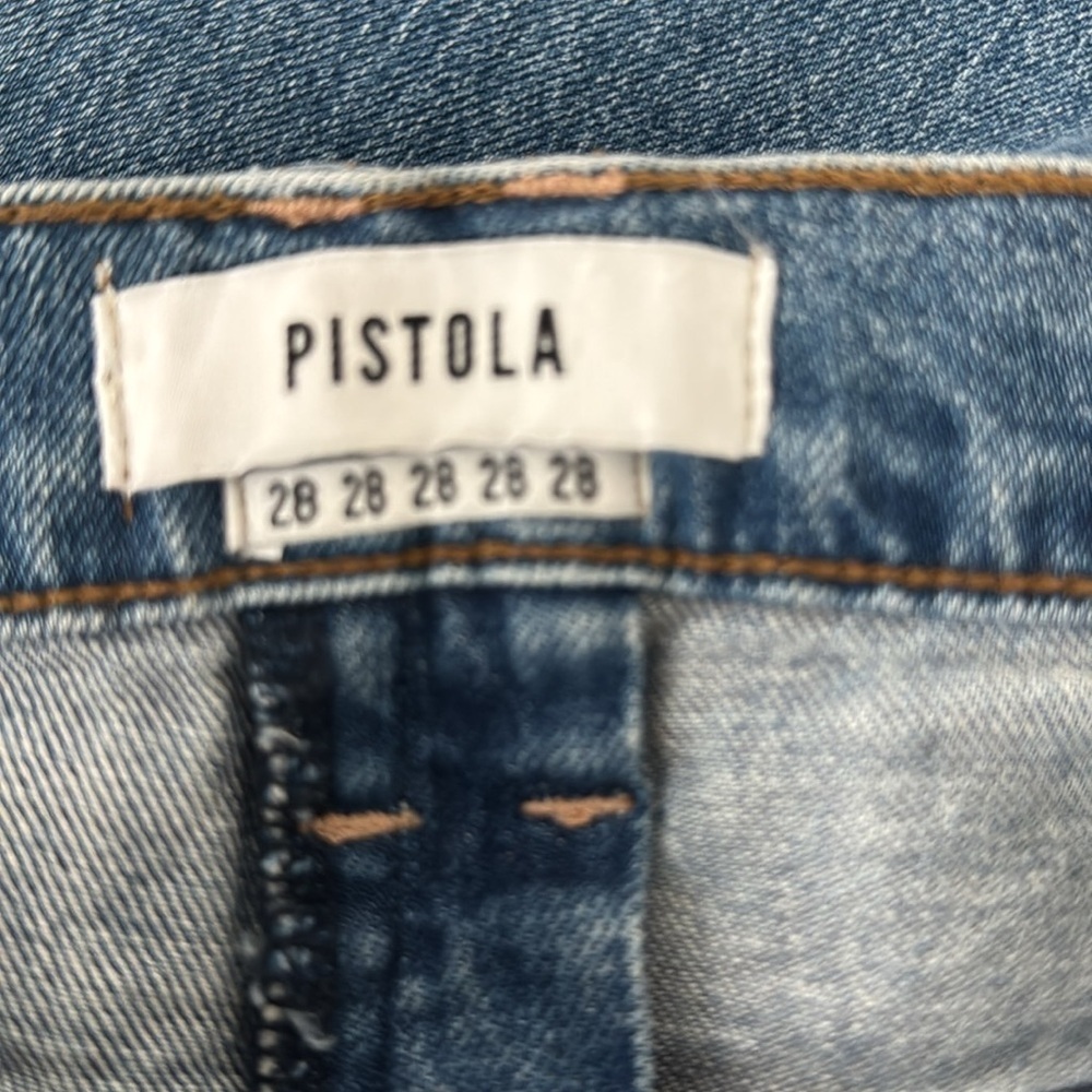 NWT Pistola Denim Charlie High Rise Straight Leg Jean Zip Around Size 28 - Picture 5 of 9